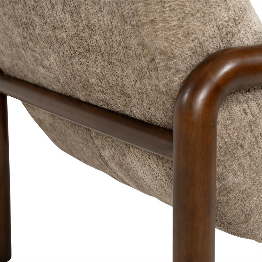 Fauteuil Cozara taupe stof