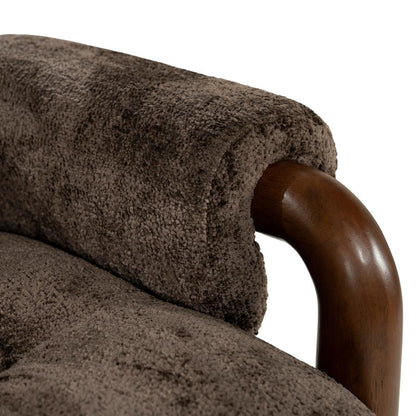 Fauteuil Cozara bruin stof