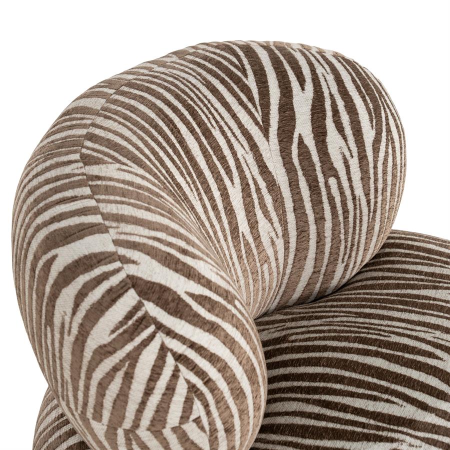 Fauteuil Mochi bruin stof