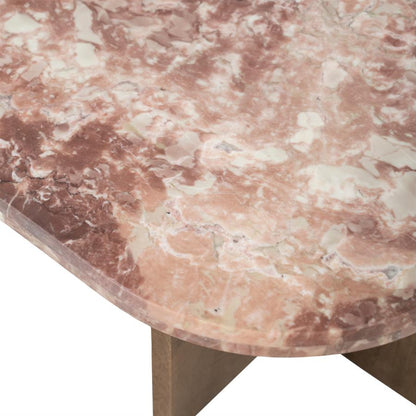 Salontafel Haussmann roze mangohout, detail van het materiaal