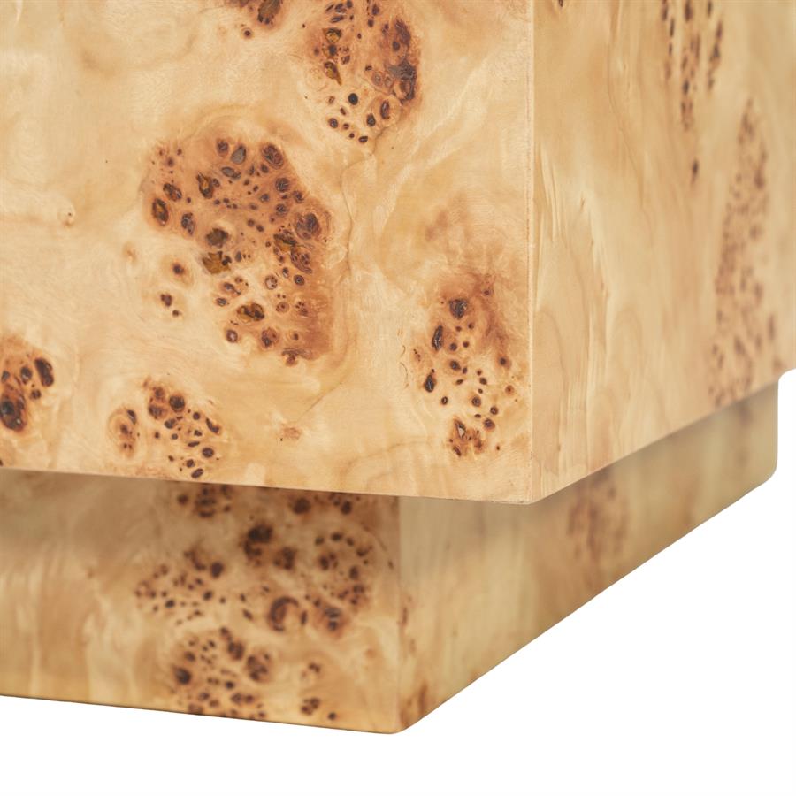 Salontafel Dean bruin mdf, detail van het materiaal