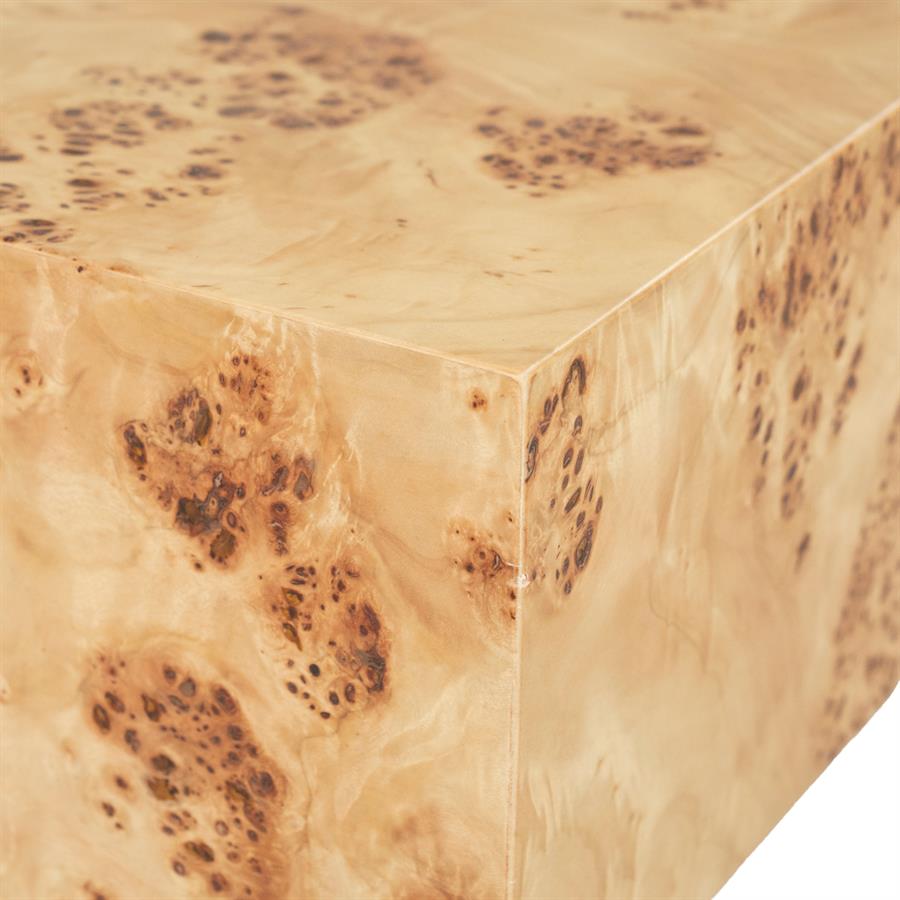 Salontafel Dean bruin mdf, detail van het materiaal