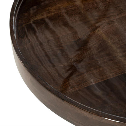 Salontafel Eclat bruin mangohout, detail van het materiaal