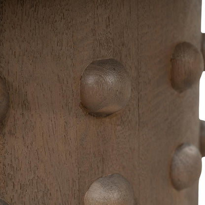 Salontafel PopDot bruin mangohout, detail van het materiaal
