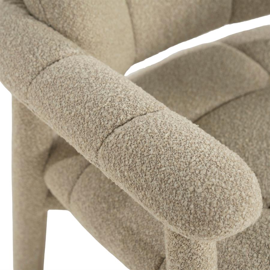 Fauteuil Knox taupe stof