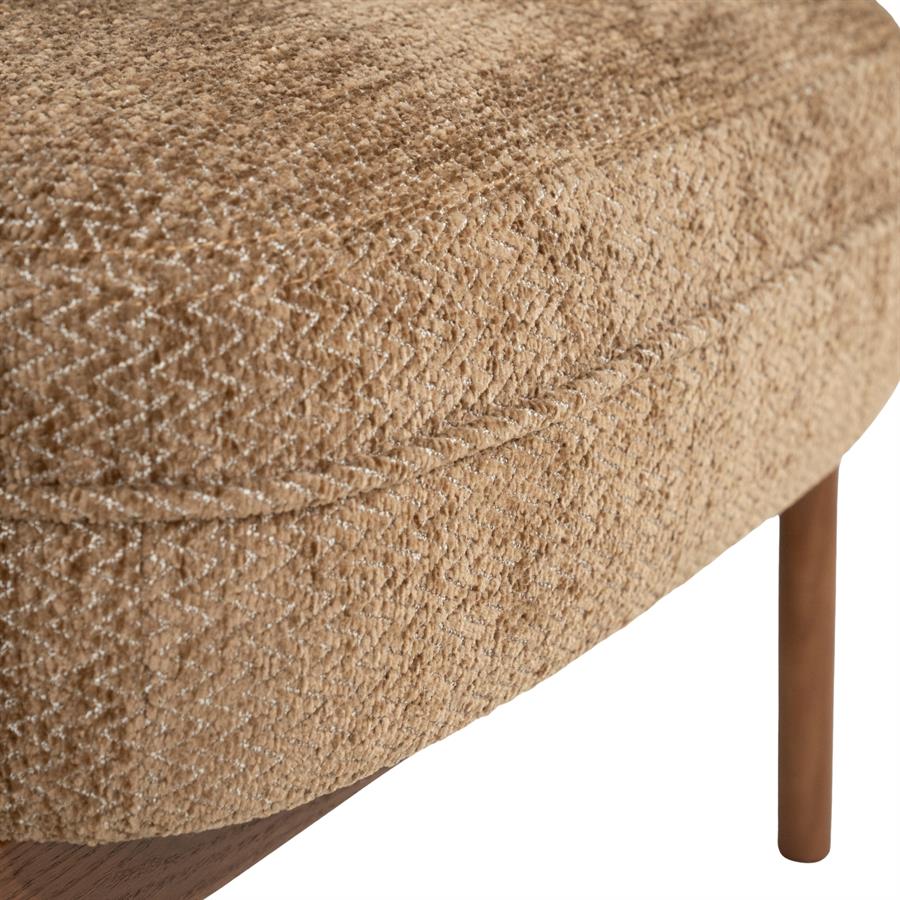Fauteuil Sutton bruin stof
