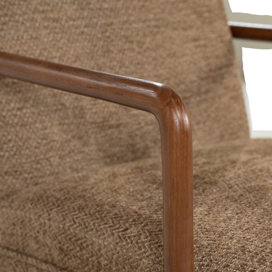 Fauteuil Sutton bruin stof