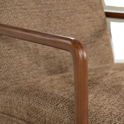 Fauteuil Sutton bruin stof
