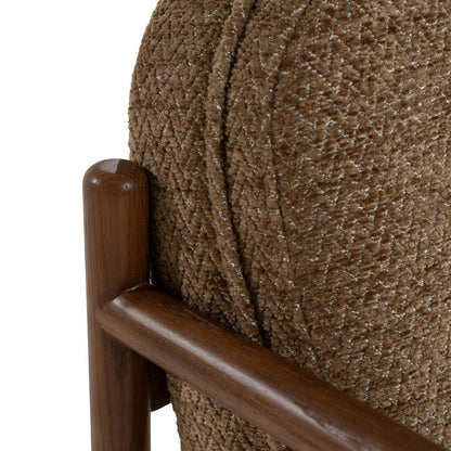 Fauteuil Sutton bruin stof