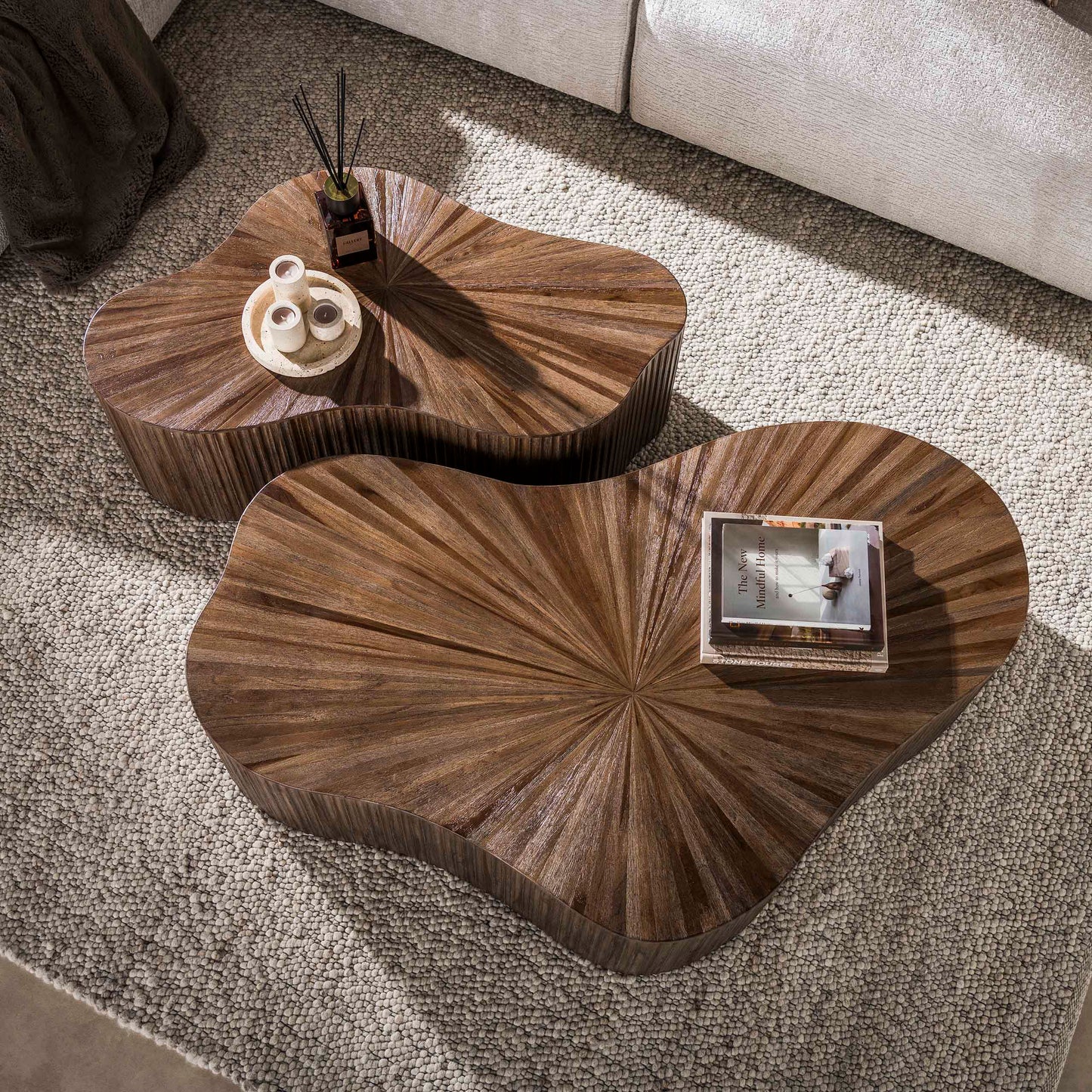 Salontafel Maya | Set van 2 | Massief Teak Espresso