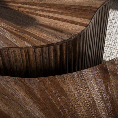 Salontafel Maya | Set van 2 | Massief Teak Espresso