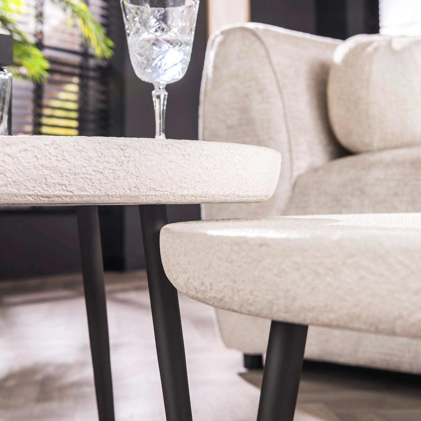 Salontafel Set Flat | Grijs Marmer