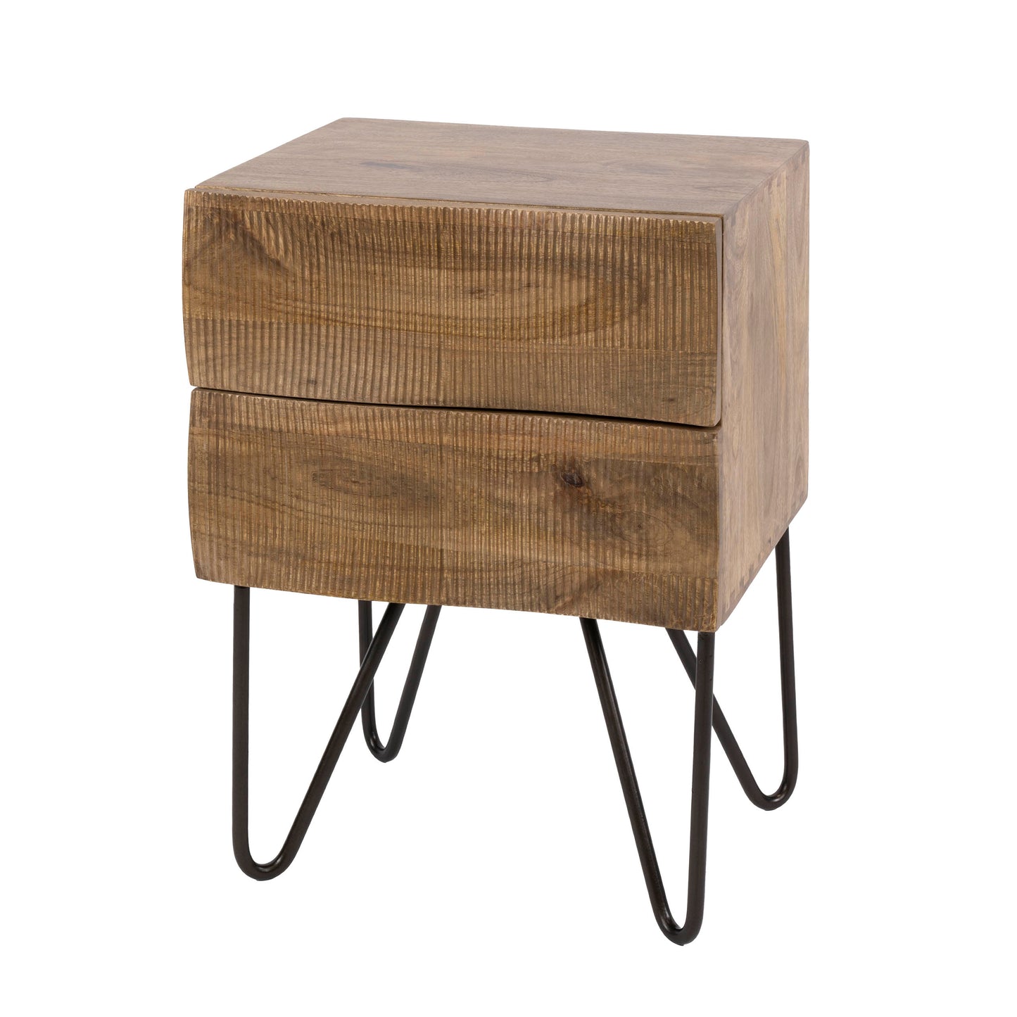 Nachtkastje Ocean | 2 lades | Naturel Mangohout