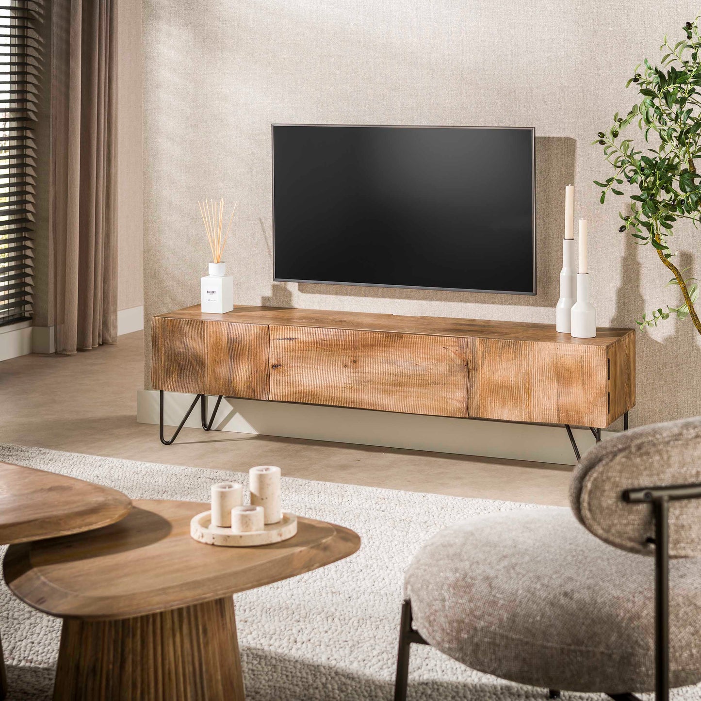 Tv-meubel Ocean | Mangohout Naturel