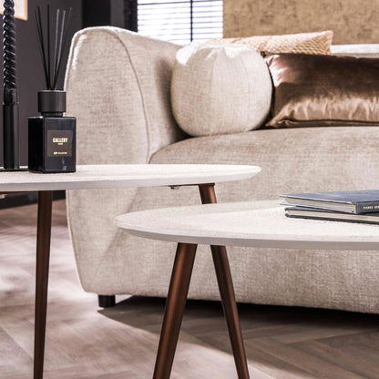 Salontafel Set River | Grijs Marmer