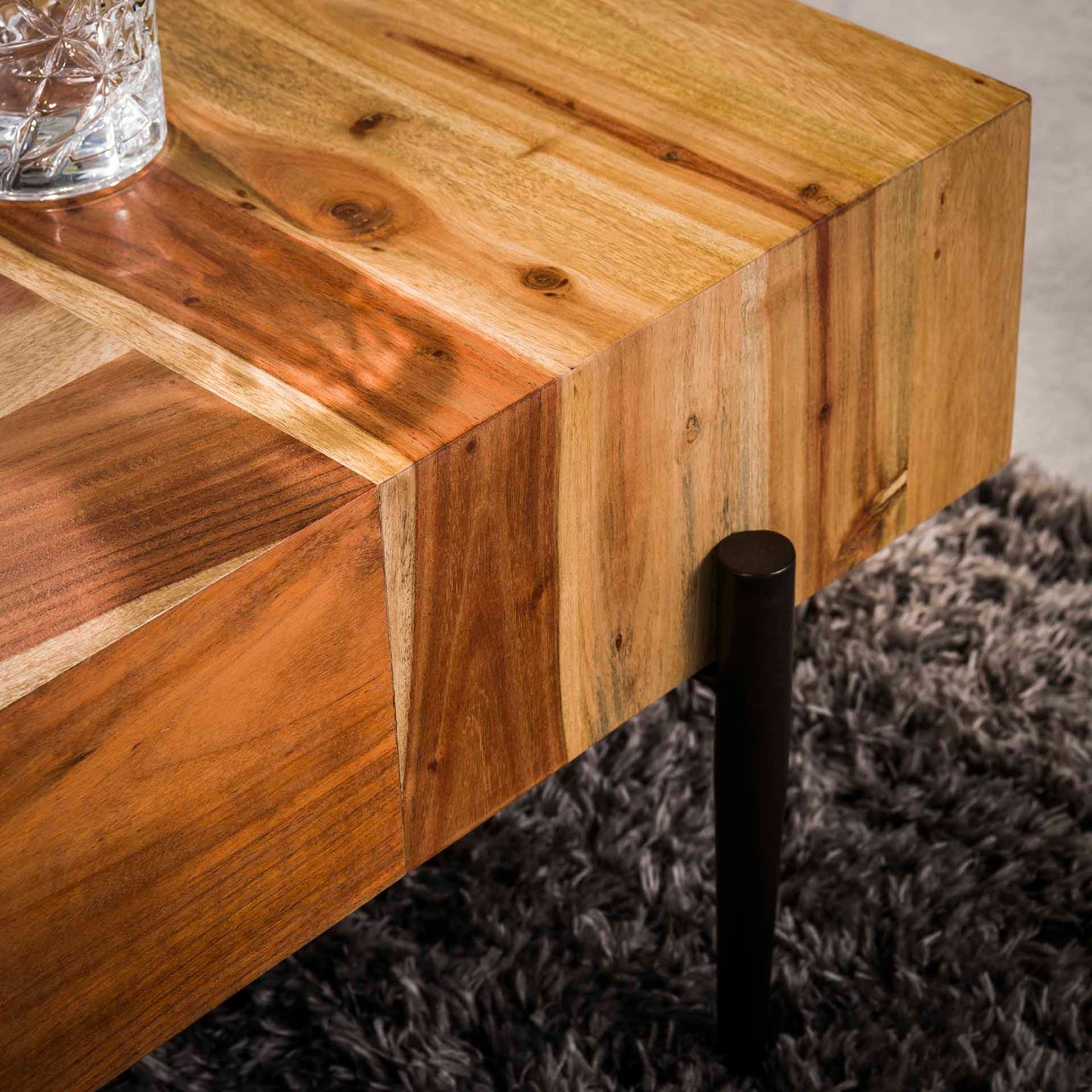 Salontafel Blocks | Rechthoek | Naturel Acaciahout