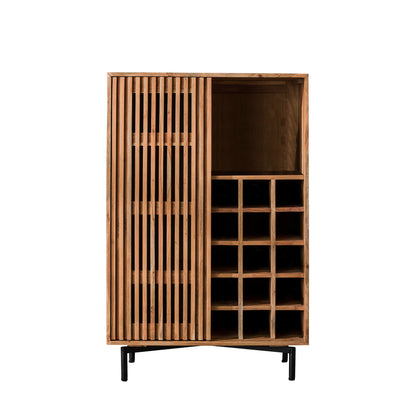 Wijnkast Portland | Naturel Acaciahout