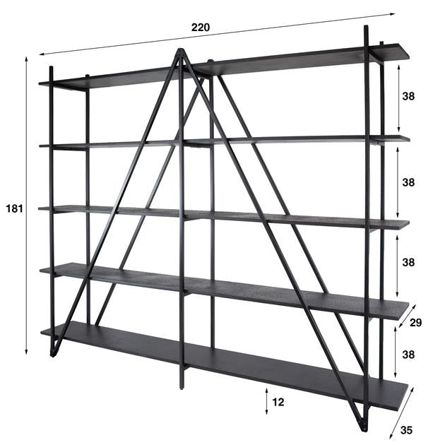 Vakkenkast Piega | Metaal Grijs