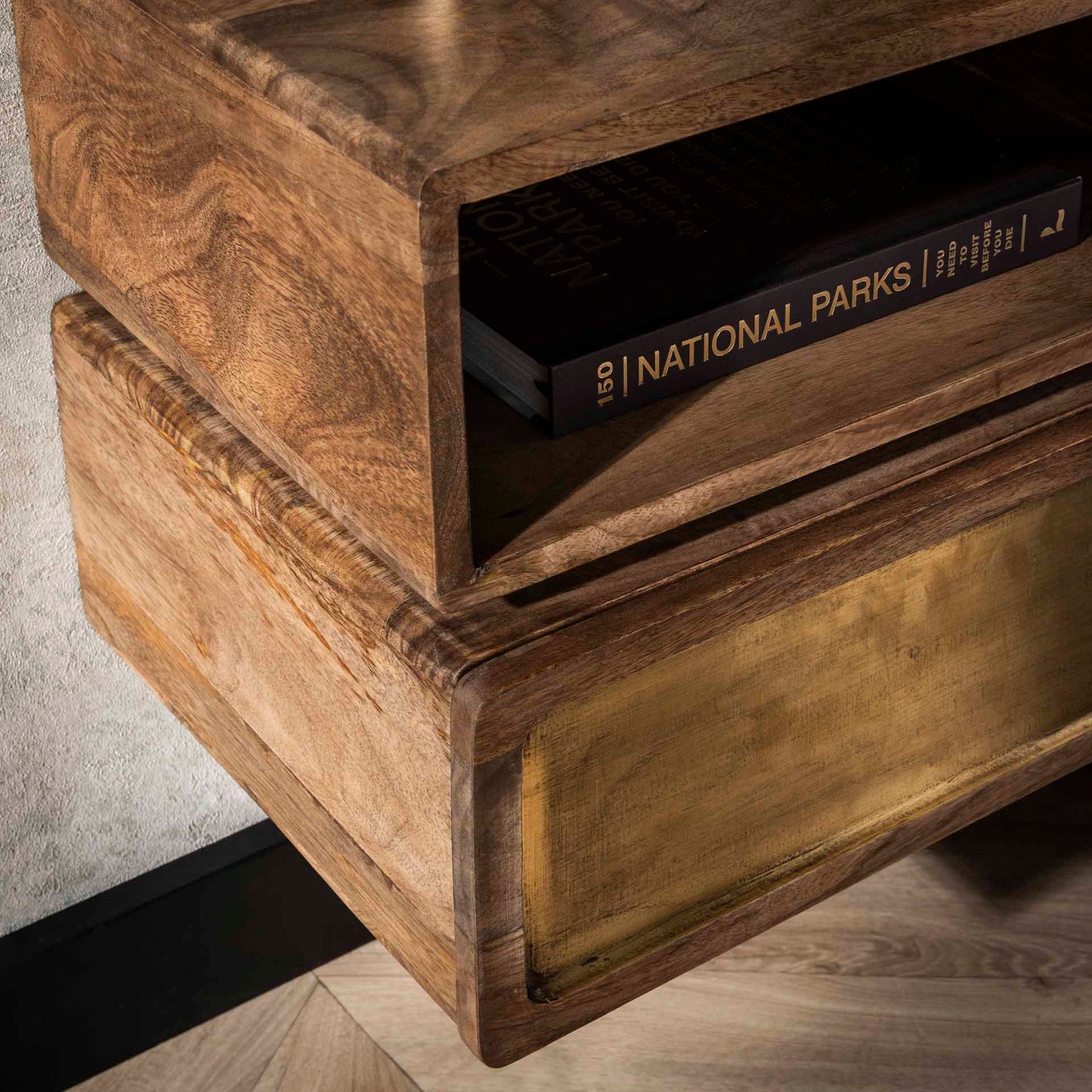 Nachtkastje Emily | Bruin Mangohout