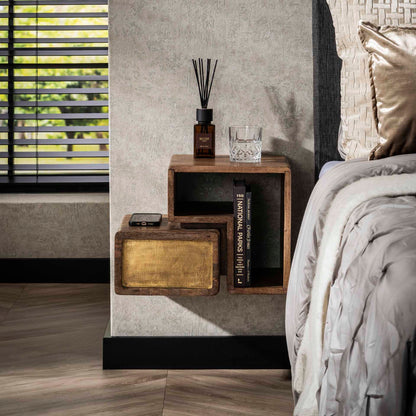 Nachtkastje Emily | Bruin Mangohout