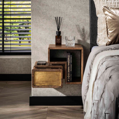 Nachtkastje Emily | Bruin Mangohout