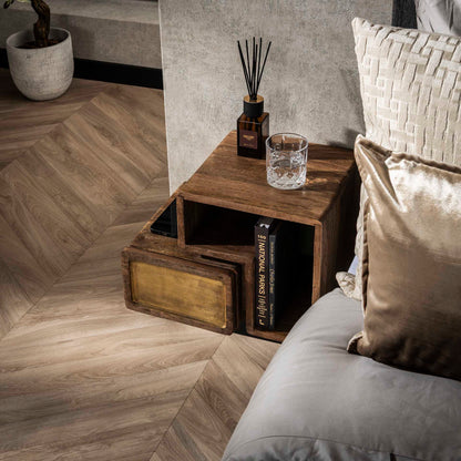 Nachtkastje Emily | Bruin Mangohout