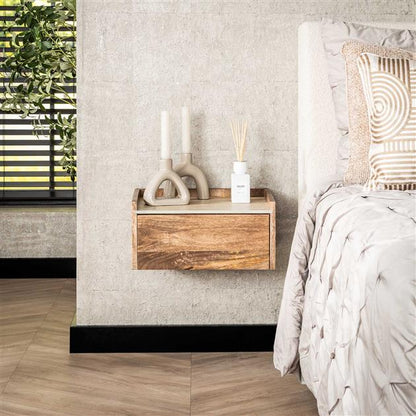 Nachtkastje Amara | Mangohout Naturel