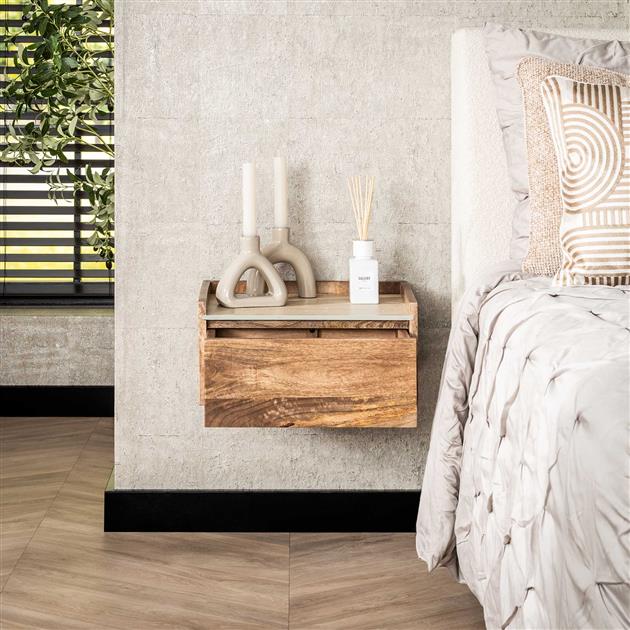 Nachtkastje Amara | Mangohout Naturel