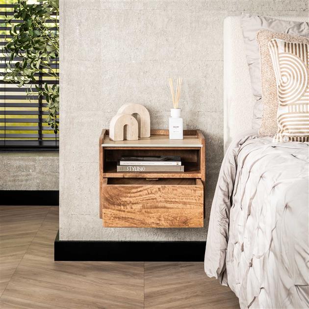 Nachtkastje Amélie | Mangohout Naturel