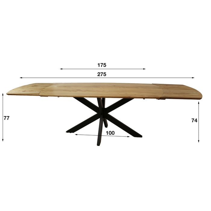 Eettafel Brussel | Uitschuifbaar | Naturel Acaciahout