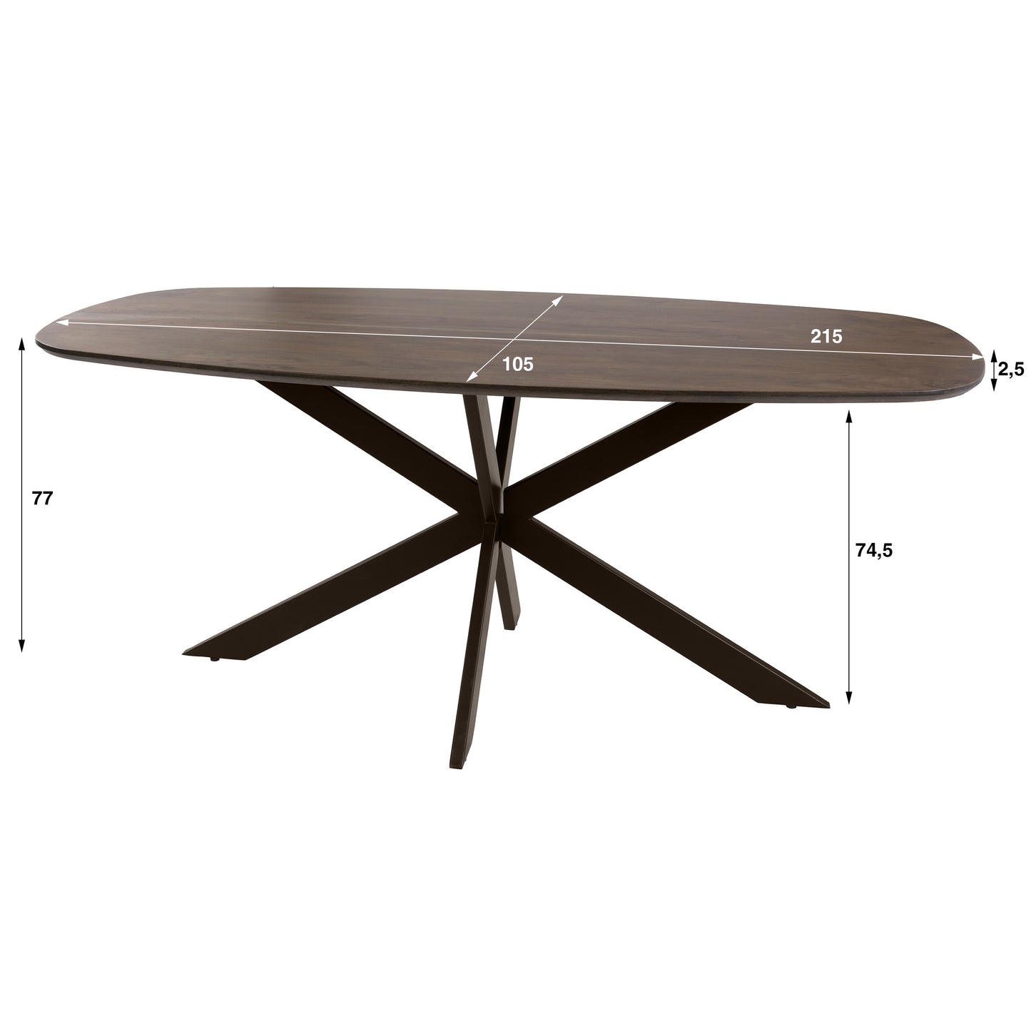 Eettafel Arhus | Acaciahout Bruin