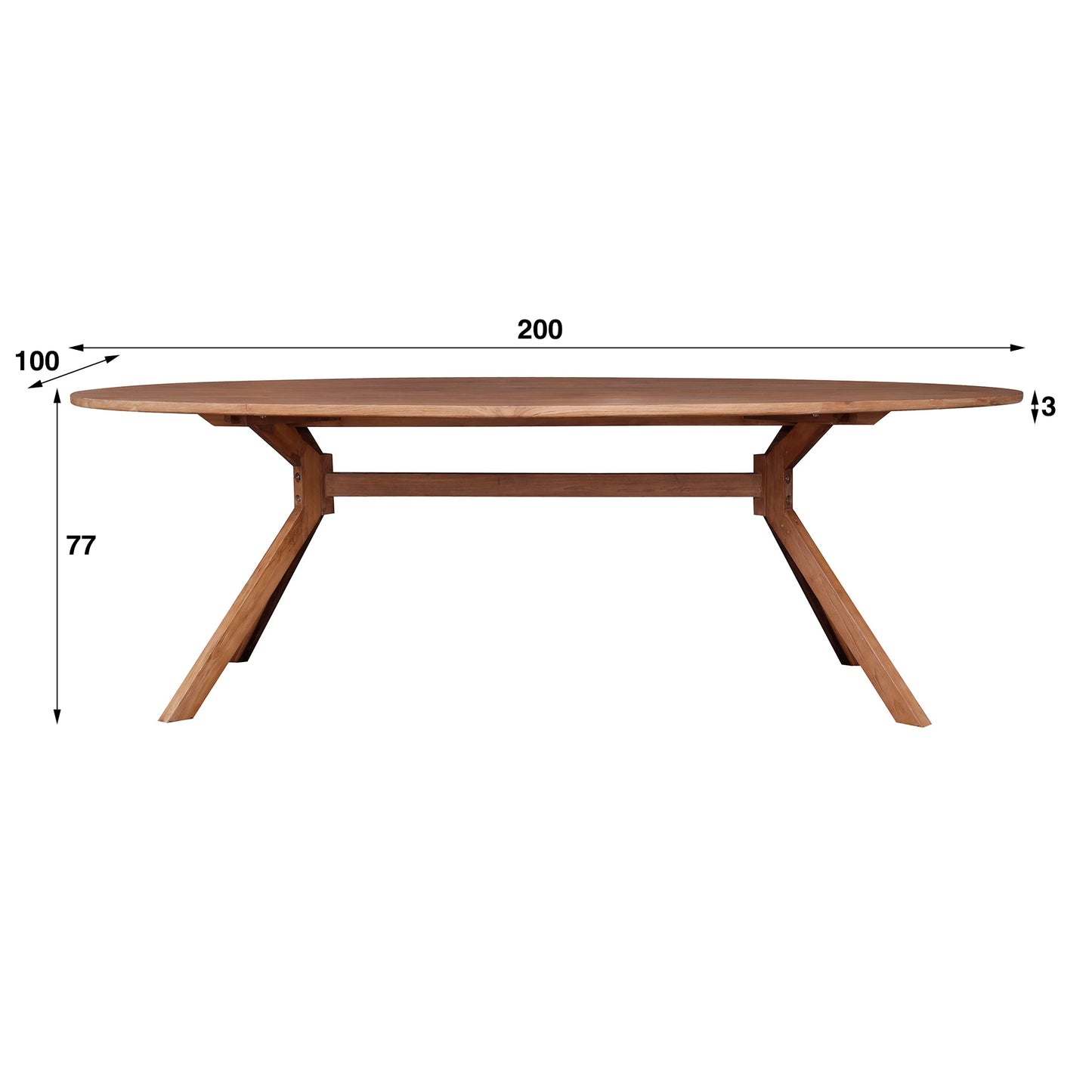 Eettafel Londen | Naturel Teakhout