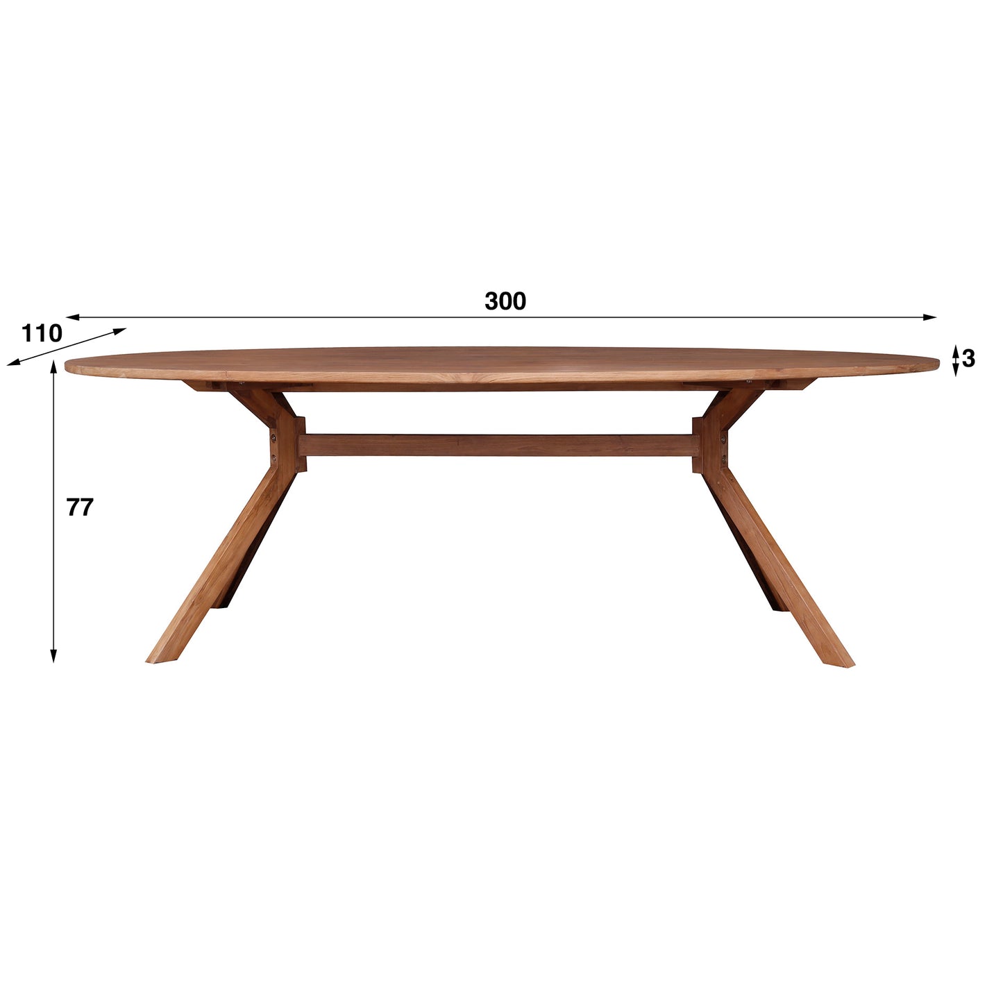 Eettafel Londen | Naturel Teakhout