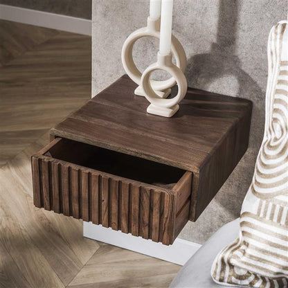 Nachtkastje Zeno | Bruin Acaciahout