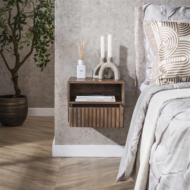 Nachtkastje Juno | Bruin Acaciahout