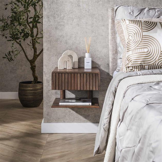 Nachtkastje Noir | Bruin Acaciahout