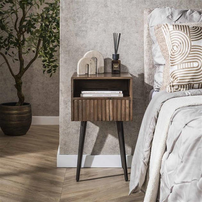 Nachtkastje Solvo | Bruin Acaciahout