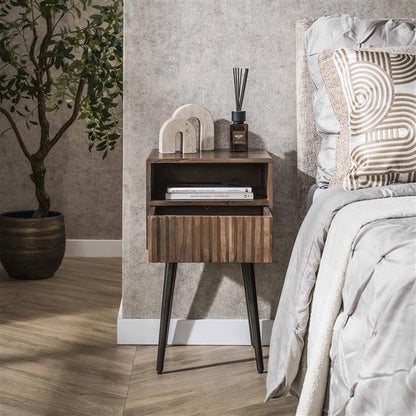 Nachtkastje Solvo | Bruin Acaciahout