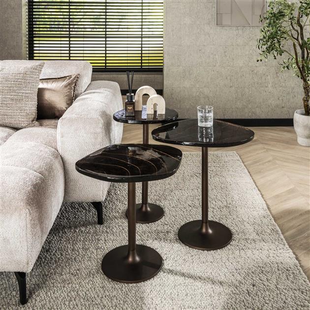 Bijzettafel Solar | Metaal Antiek Koper