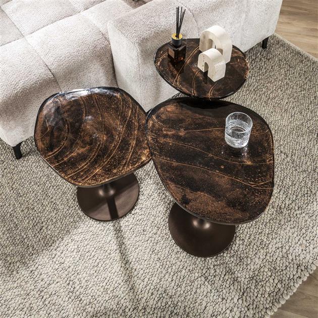 Bijzettafel Solar | Metaal Antiek Koper