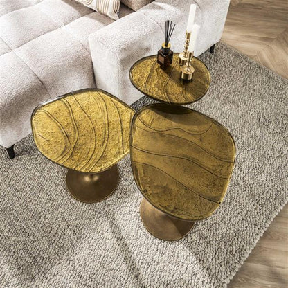 Bijzettafel Solar | Metaal Antiek Goud