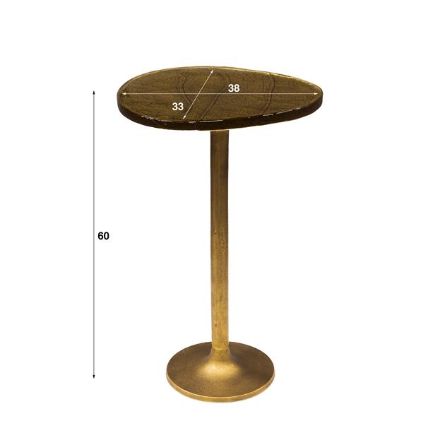 Bijzettafel Solar | Metaal Antiek Goud