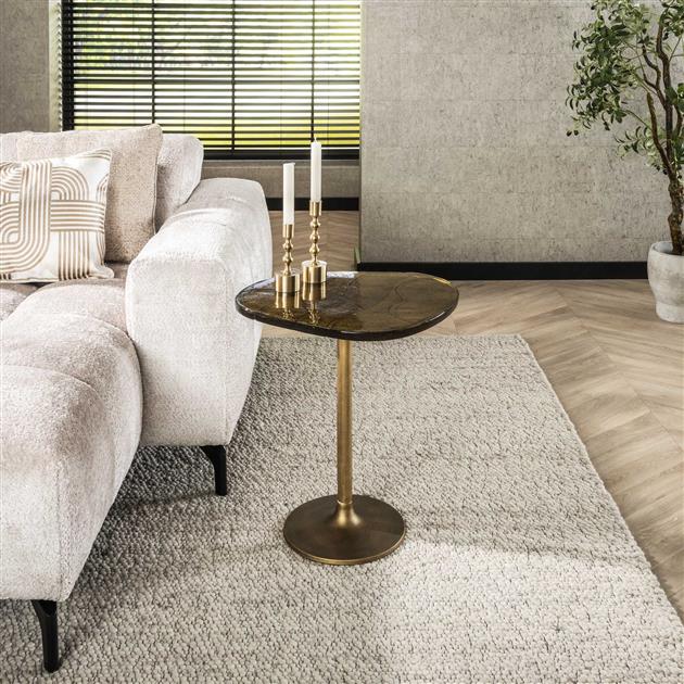 Bijzettafel Solar | Metaal Antiek Goud