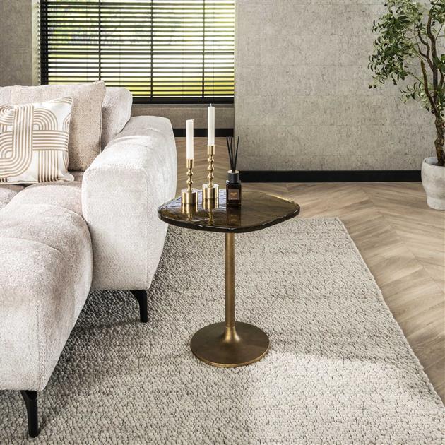 Bijzettafel Solar | Metaal Antiek Goud