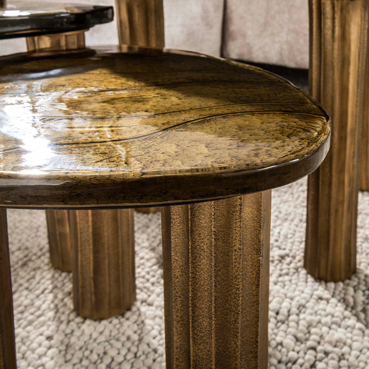 Salontafel Luneri | Metaal antiek goud