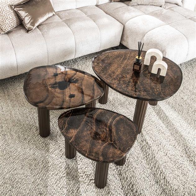 Salontafel Luneri | Metaal antiek koper