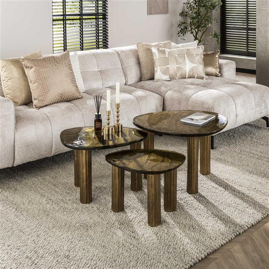 Salontafel Luneri | Metaal antiek goud