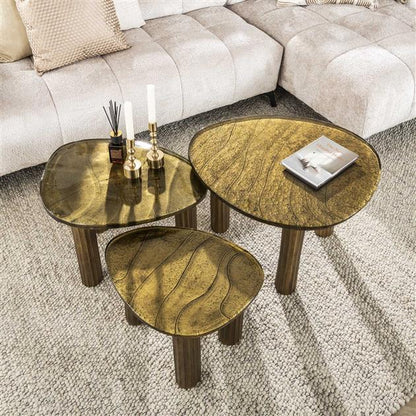 Salontafel Luneri | Metaal antiek goud