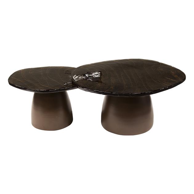 Salontafel Lunaire | Metaal antiek koper