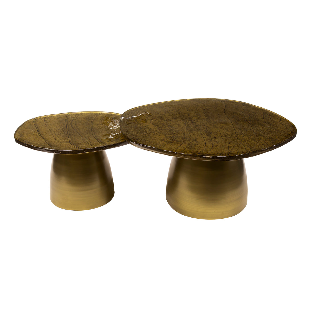 Salontafel Lunaire | Metaal antiek goud